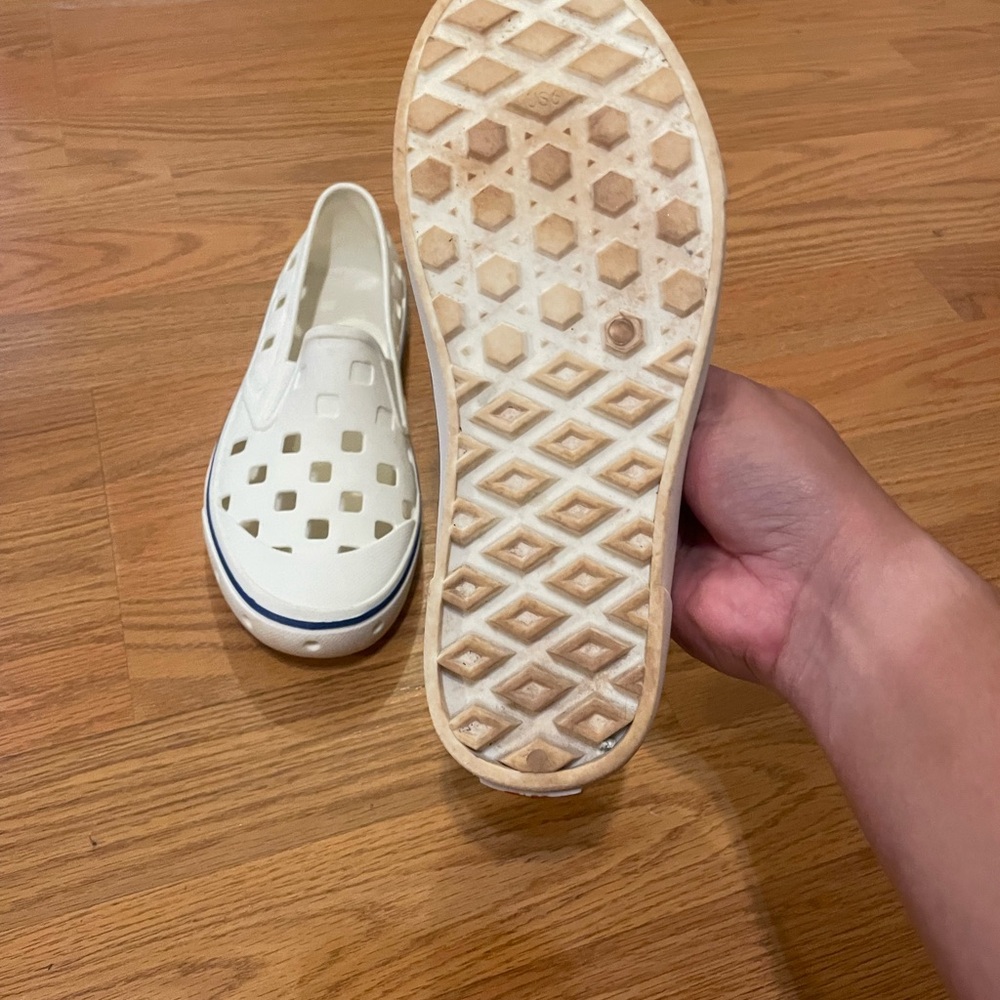 Vans White Slip-On Rubber Shoes - Picture 4 of 8
